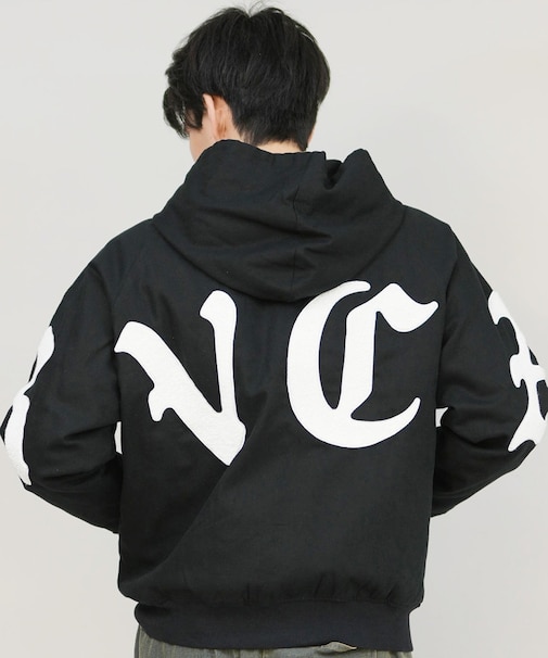 RVCA/ジャケット シンプル バックプリント ロゴ WOLDWIDE BK ARCH ZIPHD JK BF042-P75 ルーカ メンズ ムラサキスポーツ