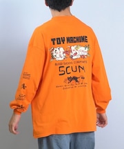 TOYMACHINE/長袖 Tシャツ ロンT バックプリント 袖プリント ロゴ オーバーサイズ MTMFFLT1 トイマシーン メンズ ムラサキスポーツ