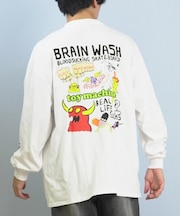 TOYMACHINE/長袖 Tシャツ ロンT バックプリント 袖プリント ロゴ オーバーサイズ MTMFFLT2 トイマシーン メンズ ムラサキスポーツ