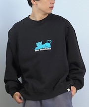 TOYMACHINE/長袖トレーナー スウェット クルーネック バックプリント 裏起毛 TM CAT SWEAT CREW MTMFFSW5 トイマシーン メンズ ムラサキスポーツ