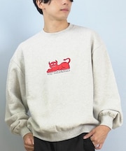 TOYMACHINE/長袖トレーナー スウェット クルーネック バックプリント 裏起毛 TM CAT SWEAT CREW MTMFFSW5 トイマシーン メンズ ムラサキスポーツ