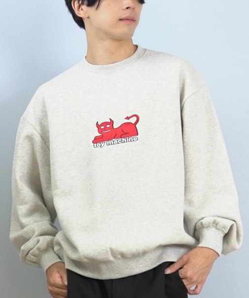 TOYMACHINE/長袖トレーナー スウェット クルーネック バックプリント 裏起毛 TM CAT SWEAT CREW MTMFFSW5 トイマシーン メンズ ムラサキスポーツ