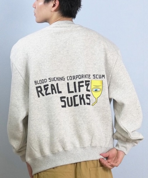 TOYMACHINE/長袖トレーナー スウェット クルーネック バックプリント 裏起毛 RLS SWEAT CREW MTMFFSW6 トイマシーン メンズ ムラサキスポーツ