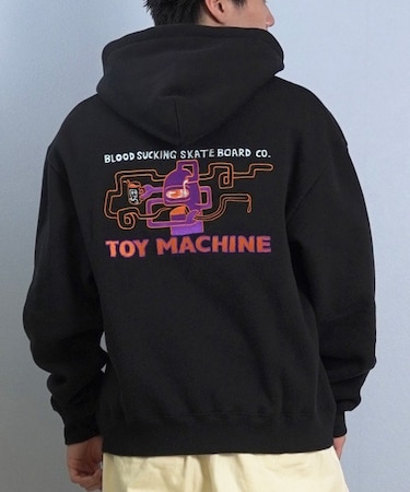 TOYMACHINE/ジップアップ パーカー スウェット フーディー バックプリント 裏起毛 BORED SECT SWT ZIP PK MTMFFSW7 トイマシーン メンズ ムラサキスポーツ