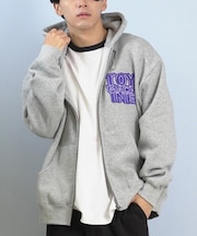 TOYMACHINE/ジップアップ パーカー スウェット フーディー バックプリント 裏起毛 BORED SECT SWT ZIP PK MTMFFSW7 トイマシーン メンズ ムラサキスポーツ