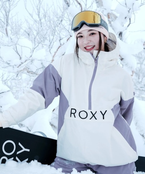 ROXY/スキースノーボードジャケット マウンテンパーカー ウインドブレーカー アノラックジャケット ALPHA ANORAK JK GRJTJ03009 ロキシー レディース ムラサキスポーツ