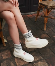 HUNTER/IN OUT KNITTED SOCK SLIPPER UFS7113REN スリッポン ハイカット ウィンターブーツ ハンター レディース ムラサキスポーツ 正規代理店