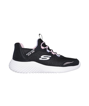 SKECHERS/キッズ 17.0～23.0cm BOUNDER-SIMPLE CUTE 303585L-BLK 「スリップイン」仕様  子供 靴 シューズ スニーカー スケッチャーズ ムラサキスポーツ