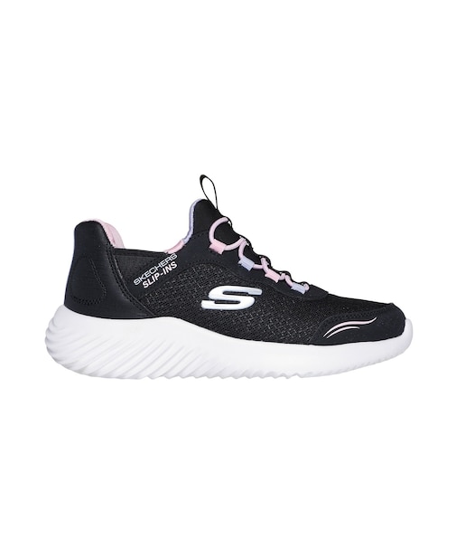 SKECHERS/キッズ 17.0～23.0cm BOUNDER-SIMPLE CUTE 303585L-BLK 「スリップイン」仕様  子供 靴 シューズ スニーカー スケッチャーズ ムラサキスポーツ