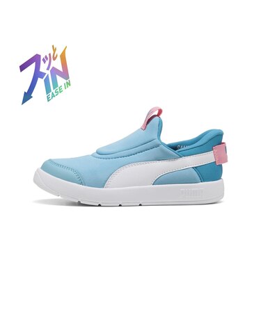 PUMA/キッズ 17.0~21.0cm コートフレックス V3 EASE IN PS 399734 スリッポン 子供 靴 シューズ スニーカー プーマ ムラサキスポーツ