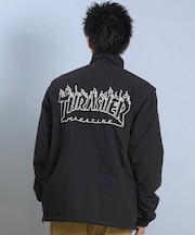 THRASHER/254TH1JK072 リバーシブル 4WAY ジャケット ロゴ 刺繍 フリース アウター スラッシャー メンズ ムラサキスポーツ