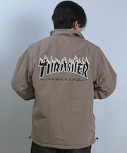 THRASHER/254TH1JK072 リバーシブル 4WAY ジャケット ロゴ 刺繍 フリース アウター スラッシャー メンズ ムラサキスポーツ