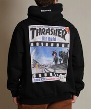 THRASHER/254TH1PK066 プルオーバー パーカー 長袖 裏起毛 スウェット フーディー バックプリント スラッシャー メンズ ムラサキスポーツ