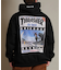 THRASHER/254TH1PK066 プルオーバー パーカー 長袖 裏起毛 スウェット フーディー バックプリント スラッシャー メンズ ムラサキスポーツ