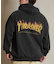 THRASHER/254TH1PK070 ジップアップ パーカー  ピグメント加工 ミニ裏毛 スウェット フーディー バックプリント スラッシャー メンズ ムラサキスポーツ