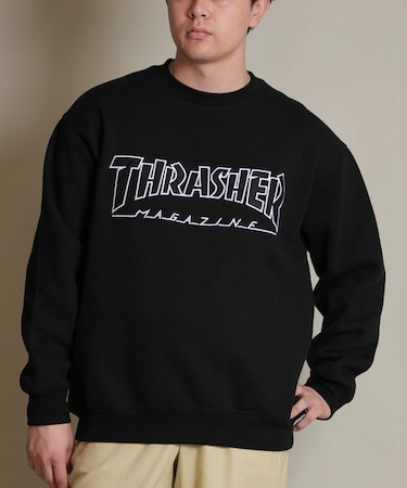 THRASHER/254TH1TR063 トレーナー スウェット メンズ クルーネック ロゴ 裏起毛 スラッシャー メンズ ムラサキスポーツ