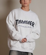 THRASHER/254TH1TR063 トレーナー スウェット メンズ クルーネック ロゴ 裏起毛 スラッシャー メンズ ムラサキスポーツ