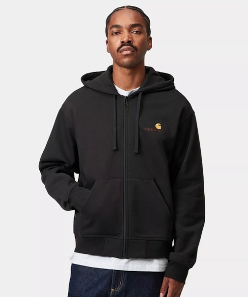 Carhartt WIP/I033063 HOODED A SCRIPT JACKET ジップパーカー 刺繍 長袖 裏起毛 カーハートダブリューアイピー メンズ ムラサキスポーツ