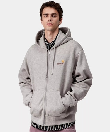 Carhartt WIP/I033063 HOODED A SCRIPT JACKET ジップパーカー 刺繍 長袖 裏起毛 カーハートダブリューアイピー メンズ ムラサキスポーツ