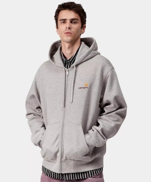 Carhartt WIP/I033063 HOODED A SCRIPT JACKET ジップパーカー 刺繍 長袖 裏起毛 カーハートダブリューアイピー メンズ ムラサキスポーツ