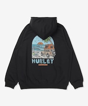 Hurley/SWEAT CHILL OUT CAMP HOODIE MCFF252093 裏毛 プルオーバー パーカー スウェット フーディー バックプリント ハーレー メンズ ムラサキスポーツ