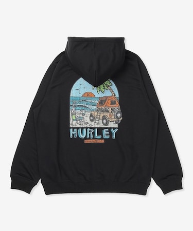 Hurley/SWEAT CHILL OUT CAMP HOODIE MCFF252093 裏毛 プルオーバー パーカー スウェット フーディー バックプリント ハーレー メンズ ムラサキスポーツ