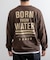 Hurley/SWEAT BORN FROM WATER CREW MCFL252014 裏毛 トレーナー スウェット クルーネック バックプリント ハーレー メンズ ムラサキスポーツ