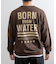Hurley/SWEAT BORN FROM WATER CREW MCFL252014 裏毛 トレーナー スウェット クルーネック バックプリント ハーレー メンズ ムラサキスポーツ