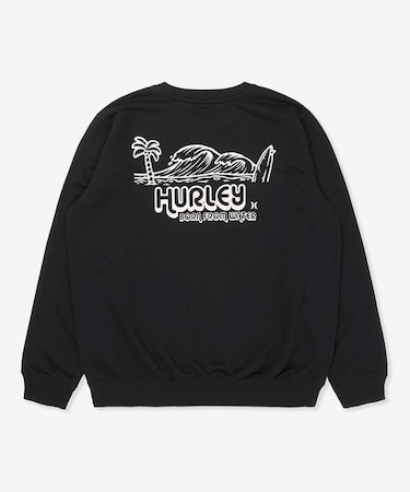 Hurley/SWEAT BIG WAVE CREW MCFL252092 裏毛 トレーナー スウェット クルーネック バックプリント ハーレー メンズ ムラサキスポーツ