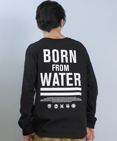 Hurley/BORN FROM WATER LONG SLEEVE TEE MCLS252063 長袖 Tシャツ ロンT ハーレー メンズ ムラサキスポーツ