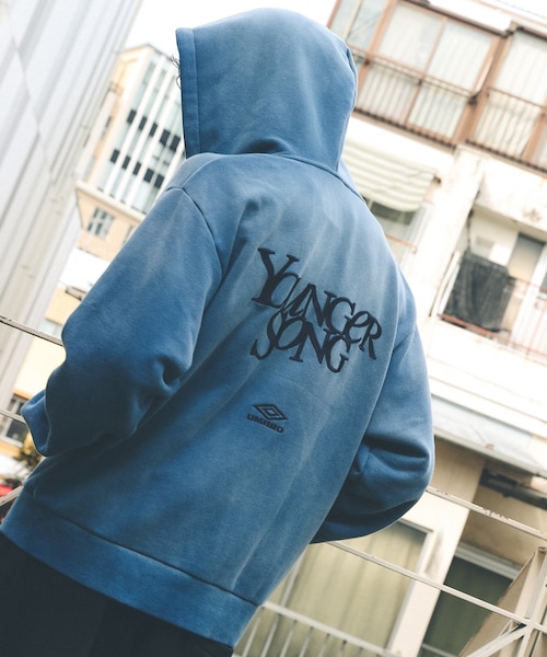 限定】UMBRO× Younger Song /コラボ ジップアップ パーカー 裏毛 MD27