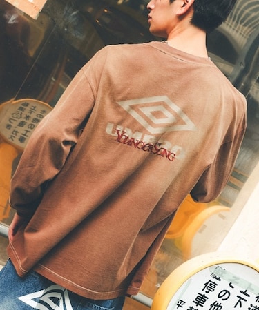 【限定】UMBRO× Younger Song /コラボ 長袖 Tシャツ ロンT MD27-LST02B アンブロ×ヤンガーソング メンズ レディース ユニセックス ムラサキスポーツ限定