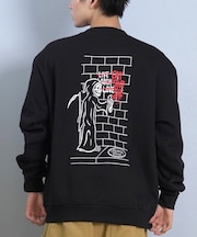 【限定】LURKING CLASS/EAT SHIT DIE CREW ST25FUM04 裏起毛 トレーナー スウェット クルーネック バックプリント ラーキングクラス メンズ ムラサキスポーツ 限定