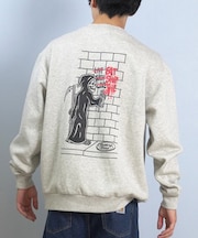 【限定】LURKING CLASS/EAT SHIT DIE CREW ST25FUM04 裏起毛 トレーナー スウェット クルーネック バックプリント ラーキングクラス メンズ ムラサキスポーツ 限定