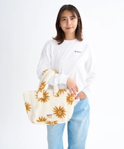 ROXY/ALL DAY TOTE BAG RBG254305 フラワー柄ボア トートバッグ ロキシー レディース ムラサキスポーツ