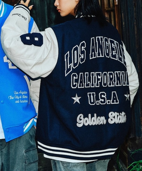 限定】DEARLAUREL× Pla-Jac/LA VARSITY JACKET D25F-0101 スタジアム