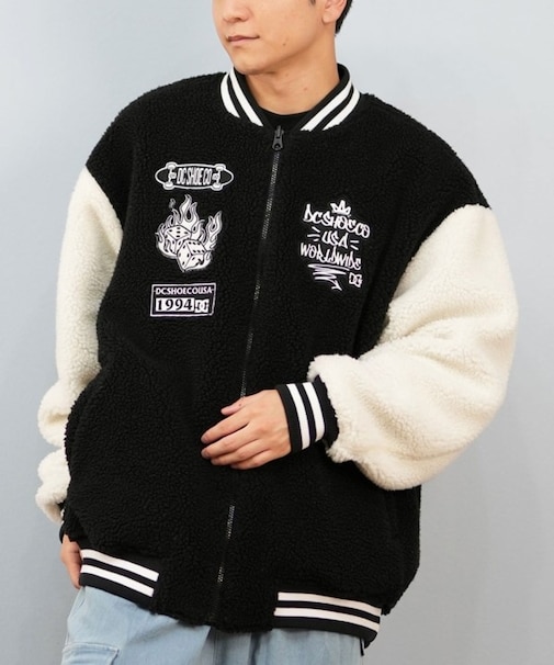 【限定】DC SHOES/ボア ツートーン DJK254057M スタジャン スタジアム ジャケット アウター ディーシー メンズ ムラサキスポーツ限定