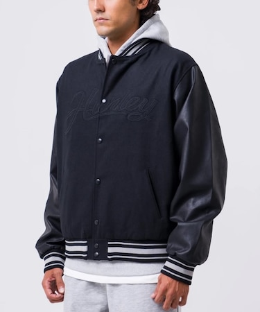 Hurley/ARTFICIAL LEATHER JACKET MCJK252058 スタジャン アーティフィシャル レザー ジャケット アウター  ハーレー メンズ ムラサキスポーツ