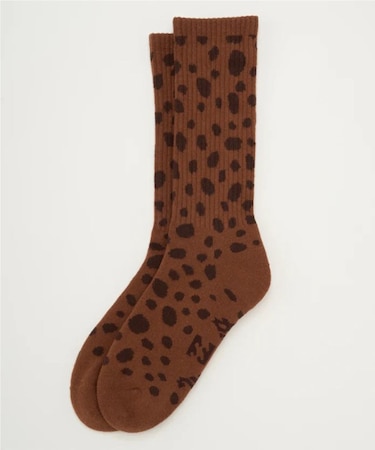 BILLABONG/23～25cm LEOPARD HIGH SOCKS BF014-944 レオパード柄 ソックス 靴下 ハイソックス ビラボン ユニセックス メンズ レディース ムラサキスポーツ