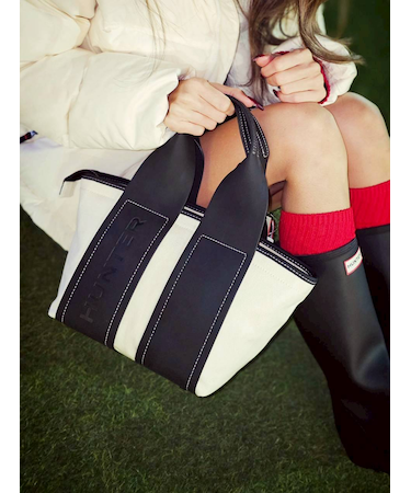 HUNTER/4.6L リファインド スティッチ キャンバス ミニ トートバック UBS3608CAA ハンター レディース メンズ ムラサキスポーツ