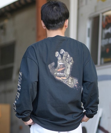 【限定】SANTACRUZ/502254405 長袖Tシャツ ロンT リアルツリー ロゴ バックプリント サンタクルーズ メンズ ムラサキスポーツ限定