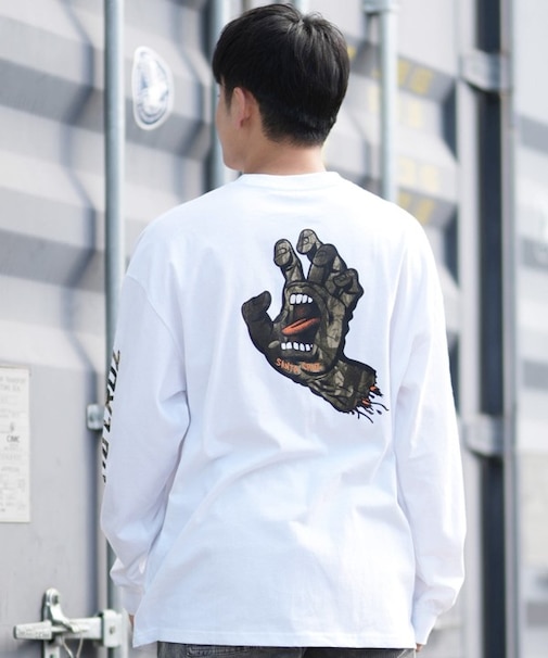 【限定】SANTACRUZ/502254405 長袖Tシャツ ロンT リアルツリー ロゴ バックプリント サンタクルーズ メンズ ムラサキスポーツ限定