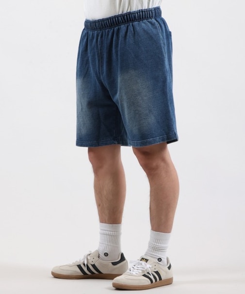 【限定】 DEAR LAUREL/DL26S-3306 カットデニムショートパンツ CUT DNM SHORTS ハーフパンツ シンプル ディアローレル メンズ ムラサキスポーツ限定