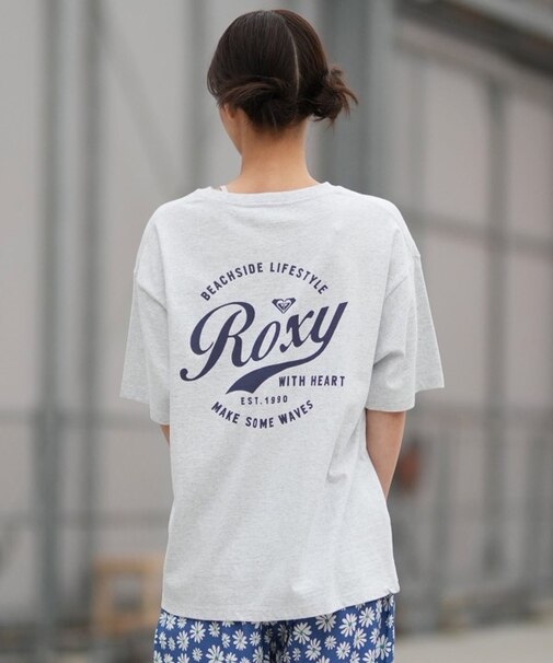ROXY/ROXY WITH HEART S/S RST261076 半袖Tシャツ ドロップショルダー ロキシー レディース ムラサキスポーツ