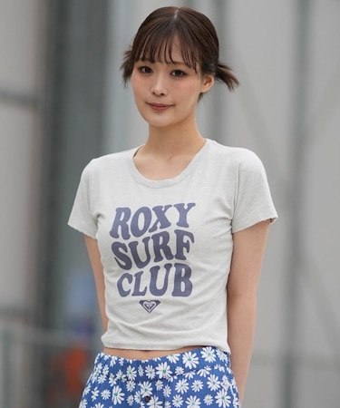 ROXY/ROXY WITH HEART TINY RST261086 半袖 Tシャツ チビT 丈短め ロキシー レディース ムラサキスポーツ