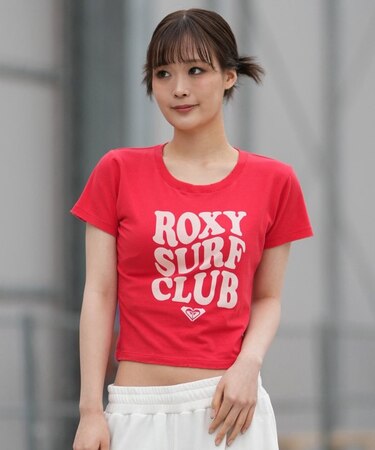 ROXY/ROXY WITH HEART TINY RST261086 半袖 Tシャツ チビT 丈短め ロキシー レディース ムラサキスポーツ