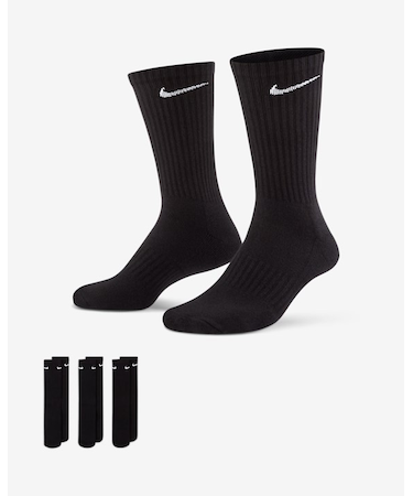 NIKE/SX7664-010 エブリデイ クッションド トレーニング クルー ソックス (3足セット) 靴下 ナイキ ユニセックス メンズ レディース ムラサキスポーツ