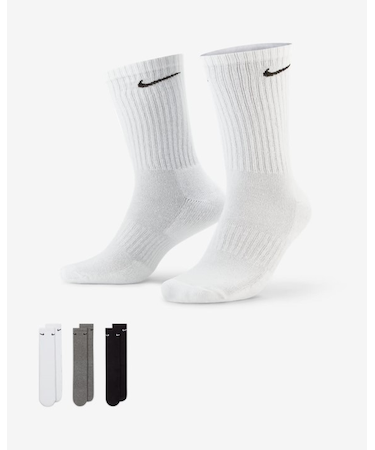 NIKE/SX7664-964 エブリデイ クッションクルーソックス(3足セット) 靴下 ナイキ ユニセックス メンズ レディース ムラサキスポーツ