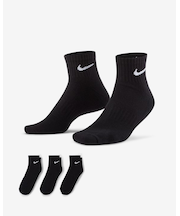 NIKE/SX7667-010 エブリデイ クッション クウォーター ソックス(3足セット) 靴下 ナイキ ユニセックス メンズ レディース ムラサキスポーツ