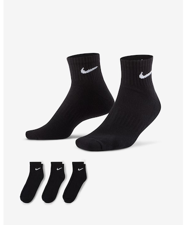 NIKE/SX7667-010 エブリデイ クッション クウォーター ソックス(3足セット) 靴下 ナイキ ユニセックス メンズ レディース ムラサキスポーツ